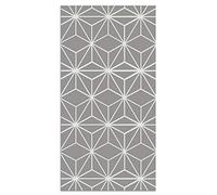 Panorama Tapis Vinyle du Sol Cuisine Salle de Bain - Différentes Tailles - (Lignes d'Étoiles Grises 80x150 cm)
