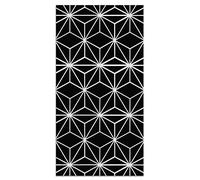 Panorama Tapis Vinyle du Sol Cuisine Salle de Bain - Différentes Tailles - (Lignes d'Étoiles Noirs 60x110 cm)