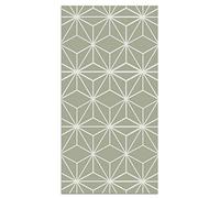 Panorama Tapis Vinyle du Sol Cuisine Salle de Bain - Différentes Tailles - (Lignes d'Étoiles Vertes 100x140 cm)