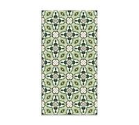 Panorama Tapis Vinyle du Sol Salon - Différentes Tailles - (Tuile Kaléidoscope Oriental Vert 160x230 cm)