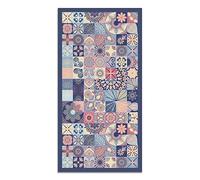 Panorama Tapis Vinyle - Modèle Carreaux Ciments Cuisine Rose 40x80 cm - Différentes Tailles - Deco Maison, Cuisine, Chambre et Exterieur