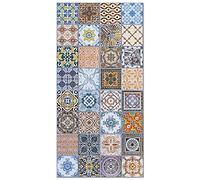Tapis Vinyle Panorama Carreaux Ciments Nijar Original 80x200 cm - Tapis pour Cuisine, Bureau et Salon en PVC