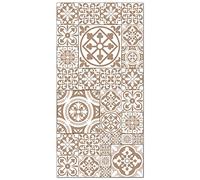 Panorama Tapis Vinyle - Modèle Carreaux Ciments Talavera Brun 40x80 cm - Différentes Tailles - Deco Maison, Cuisine, Chambre et Exterieur