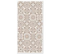 Panorama Tapis Vinyle - Modèle Carreaux Ciments Triana Brun 40x80 cm - Différentes Tailles - Deco Maison, Cuisine, Chambre et Exterieur