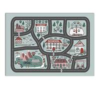 Panorama Tapis Vinyle - Modèle Ville des Enfants 300x200 cm - Différentes Tailles - Deco Maison, Cuisine, Chambre et Exterieur