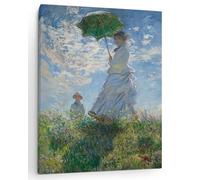 Panorama Toile Décorative Moderne - «Femme à l’ombrelle» de Claude Monet - 35x50 cm - Cadre Decoration Murale de Chambre - Canvas pour Cadeau Originale