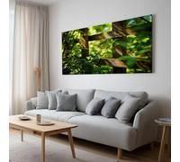 Panorama Toile Peinture Tableau Décoration Murale Encadré Nature Ombragé Support Bois, Art Moderne Aesthetic Room Decor - Salon Chambre XXL Impression 120x60 cm