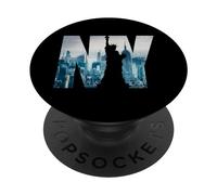 Panorama Urbain Cool de New York, J'adore New York, New York PopSockets PopGrip Adhésif