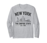 Panorama Urbain de New York, Empire State, Souvenir de New York, Liberté Manche Longue