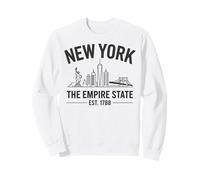 Panorama Urbain de New York, Empire State, Souvenir de New York, Liberté Sweatshirt