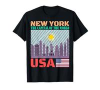Panorama Urbain de New York, Paysage Urbain de Campagne, Souvenir emblématique T-Shirt