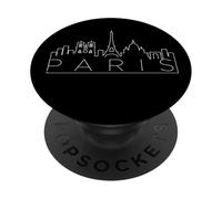 Panorama Urbain de Paris, simplicité, minimalisme, Lignes épurées et subtiles PopSockets PopGrip Adhésif