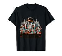 Panorama Urbain de Ska City T-Shirt Graphique avec Valeur