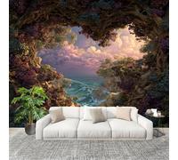 Panoramique 3D Papier Peint ForêT Fantastique En Forme de CœUr 400x280 cm Mural Poster Salon Chambre à Coucher Maison Décoration Intérieure Vue Sur La Mer Papier Peint Intissé Papier Peint Photo