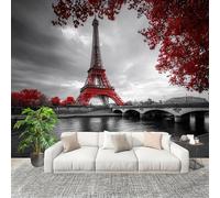 Panoramique 3D Papier Peint Paysage de La Tour Eiffel 350x256 cm Mural Poster Salon Chambre à Coucher Maison Décoration Intérieure Gris Papier Peint Intissé Papier Peint Photo