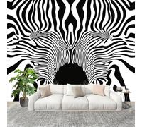 Panoramique 3D Papier Peint Texture ZéBréE Abstraite 200x140 cm Mural Poster Salon Chambre à Coucher Maison Décoration Intérieure Illusions D'Optique Papier Peint Intissé Papier Peint Photo