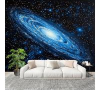 Panoramique 3D Papier Peint ThèMe Simple Du Ciel éToilé 250x175 cm Mural Poster Salon Chambre à Coucher Maison Décoration Intérieure Bleu Papier Peint Intissé Papier Peint Photo