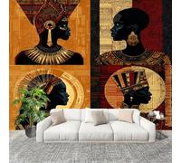 Panoramique 3D Papier Peint ThèMes Culturels Traditionnels Africains 400x280 cm Mural Poster Salon Chambre à Coucher Maison Décoration Intérieure Jaune Papier Peint Intissé Papier Peint Photo