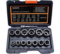 PANOVOS Lot de 14 extracteurs d'écrous et écrous à percussion pour retirer les boulons endommagés, gelés, rouillés, arrondis, écrous et vis