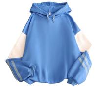 PANOZON Femme Sweat à Capuche Hoodie Couleur Patchwork Y2K Harajuku Sweatshirts Manches Longues Automne et Hiver avec Plus de Velours(S,Bleu)