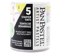 PANPASTEL Set de 5 couleurs de pastel sec, 9ml chacune, utilisable avec fuseau, crayon, marqueur, peinture + assortiment d’outils Sofft - Set Teintes Nuancées