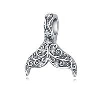 PANPOKI Breloques d'animaux marins en argent sterling 925 - Collection de pendentifs (dauphin, tortue, poisson, étoile de mer) pour bracelets et colliers pour femme