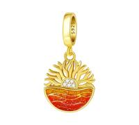PANPOKI Breloques d'animaux marins en argent sterling 925 - Collection de pendentifs (dauphin, tortue, poisson, étoile de mer) pour bracelets et colliers pour femme