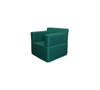PanQube Module 4-D-LG-STK MODENA 60 Fauteuil pour enfant avec accoudoirs et broderies Vert clair 60 x 60 x 30 cm