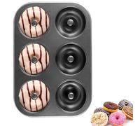 Pans à donuts 6/12 cavités, non collants, pour la pâtisserie, le plateau à doughnut profond amélioré, les bagels et les donuts à gâteau pour four, en acier au carbone, sûr au four jusqu'à 450 F