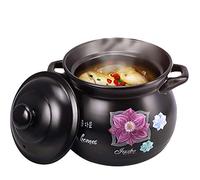 PANS STEAK CERAMIQUE PAN RAMEN NOODLE COREAN POT CORÉAN POT CORÉANTES NOODLES INSTANTS, Casserole Pot résistant à la chaleur avec couvercle, Black1-5L (Black1 6L)