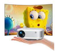PANSEBA Mini projecteur HD 1080p amélioré 2025, projecteur portable avec Bluetooth, compatible avec smartphone/ordinateur portable/clé TV/HDMI/USB, blanc + gris