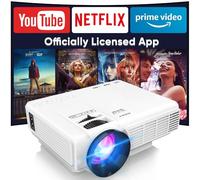 PANSEBA Netflix Mini Vidéoprojecteur Smart Vidéoprojecteur Licence Officielle WiFi 5G Bluetooth Vidéoprojecteur 1080P Full HD Extérieur Portable Projecteur de Film Zoom Projecteur Maison pour