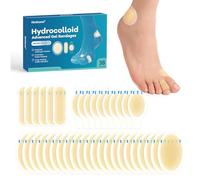 Pansement Ampoule - Kimihome 38 pièces pansements hydrocolloïdes étanches - Coussinets adhésifs pour talon, pied, orteils - Protection gel anti-ampoules voyage & randonnée (lot varié)