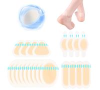 Pansement Ampoule Talon, 21 Pièces Pansements Hydrocolloïdes Imperméables Protection du Talon Soulagement des Douleurs de Frottement sur les Orteils, l'Avant-Pied et le Talon