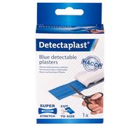 Pansement bleu detectable Detectaplast Elastic, pansements flexibles, safety first pansement cuisine et pansement alimentaire, 6 cm x 1 m, 1 pièce