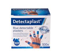 Pansement bleu detectable Detectaplast, pansements resistants à l'eau et aux saletés, safety first pansement cuisine et pansement alimentaire, 19x72 25x72, papillon, articulation, 100 pièces