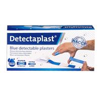 Pansement bleu detectable Detectaplast Premium, pansements resistants à l'eau et aux saletés, safety first pansement cuisine et pansement alimentaire, 180 x 20 mm, 100 pièces