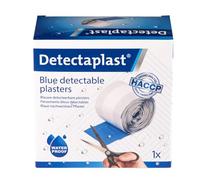 Pansement bleu detectable Detectaplast Universal, pansements resistants à l'eau et aux saletés, safety first pansement cuisine et pansement alimentaire, 6 cm x 5 m, 1 pièce