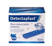 pansement bleu detectable Detectaplast Universal, résistants à l'eau et aux saletés, sécurité première pour pansements de cuisine et alimentaires, 25 x 72 mm, 100 pièces