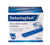 pansement bleu detectable Detectaplast Universal, résistants à l'eau et aux saletés, sécurité première pour pansements de cuisine et alimentaires, 19 x 72 mm, 100 pièces