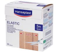 Hansaplast Pansements élastiques (5 m x 6 cm), extra flexibles, spécialement conçus pour les articulations et les zones du corps beaucoup mobiles, flexibles et respirants