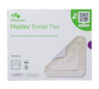 Pansement hydrocellulaire Mepilex Border Flex Carré - 15 x 15 cm
