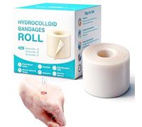 Pansement Hydrocolloïde, 5cmx500cm Hydrocolloid Roll, Pansement Ampoule Cicatrisant, Rouleau Bande Hydrocolloïde, Imperméables, Respirante pour Coupure, L’égratignure, Acné Cassée