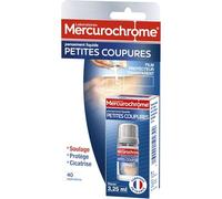 Pansement liquide petites coupures MERCUROCHROME - le flacon de 3,25mL Lot De 3 - Par Lot