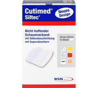Pansement mousse Cutimed Siltec 10x20 cm non adhérent 12 pces