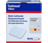 Pansement mousse Cutimed Siltec 5x6 cm non adhérent 12 pces