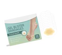 Pansements à bulles pour pieds - Gel hydrocolloïde invisible - Coussinets à bulles pour orteils et pieds - 10 pathes - Pour orteils et talons