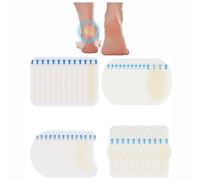 Pansements Ampoules, 40 Pièces 4 Tailles Pansements Hydrocolloïde Gel Bandages pour prévention et soin des ampoules au pied, orteil et talon