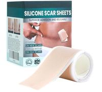 Pansements anti-cicatrices en silicone (4 cm x 150 cm), en silicone, pour césarienne, brûlures, chéloïdes, acné et plus encore, convient aux peaux sensibles, coupables et réutilisables