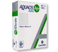 Aquacel Ag+ Extra 10x10cm Pansement Avec Fibres De Renfort 10 Pièces (413567)